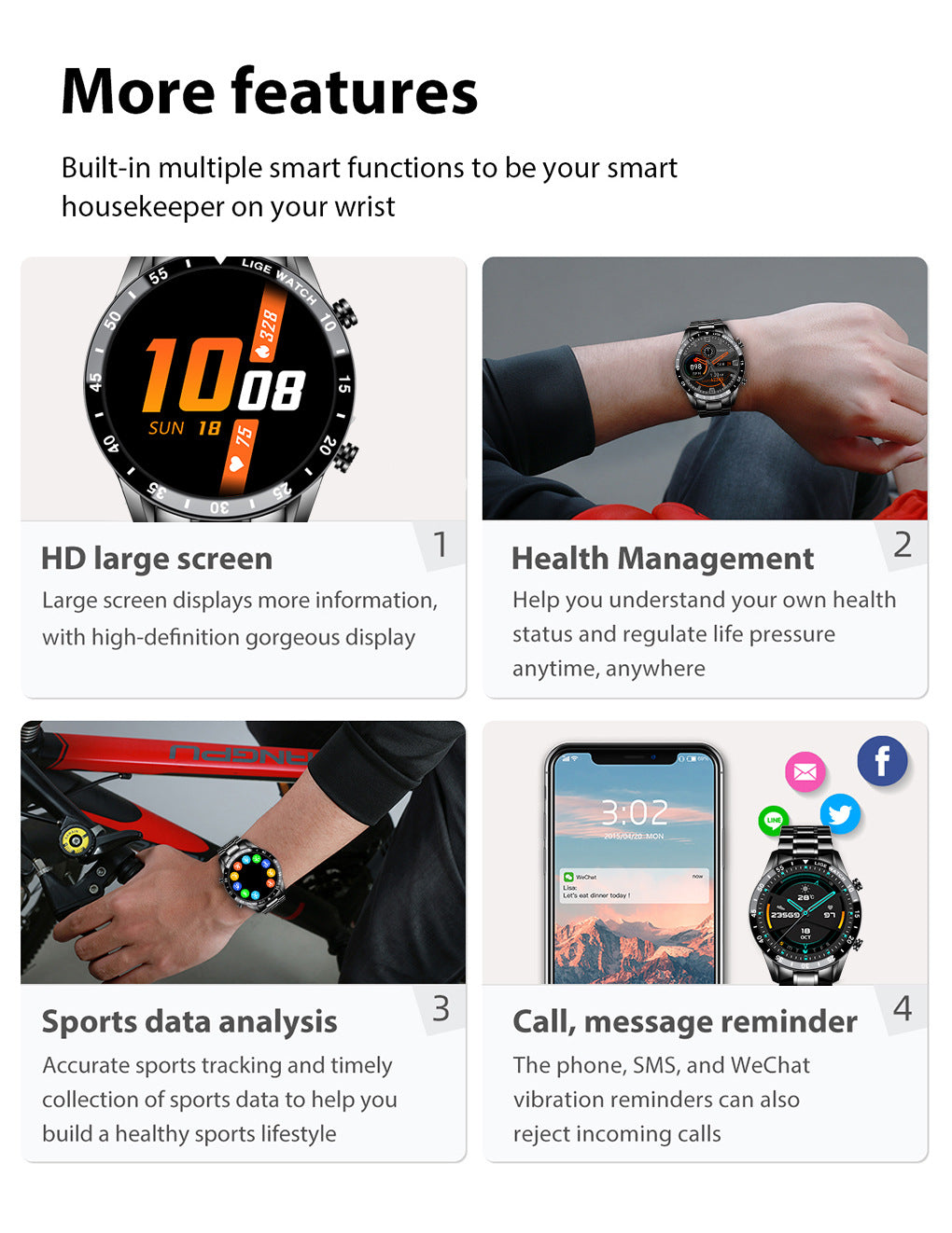 New Smart Watch Upgradeable Smart watch with Wearable straps