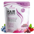 Hair Growth Vitamens WINYEL Hair Growth Soft Chewables, Containing Hair Growth Vitamins For Men And Women, Biotin, To Help Create Thicker, Fuller, And Stronger Hair, Mixed Berries, 60 Soft Chewables.